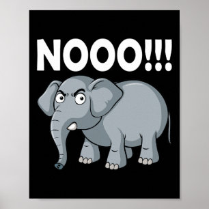 Olifant Nee! Zeg nee en red de olifantenconserva Poster