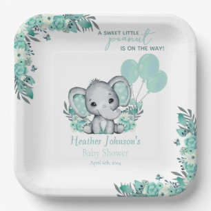 Olifant Neutrale Babyborrel Papieren Bordje