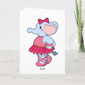 Olifant op ballet met rok kaart (Achterkant)