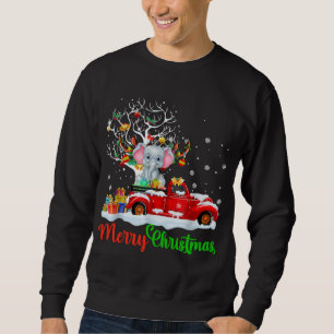 Olifant op Rode Vrachtwagen Kerstmis Pyjama Grappi Trui