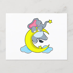 Olifant op wolken briefkaart