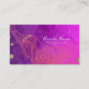 Olifant Paars Roze Oranje & Goud Aangepaste Chic Visitekaartje