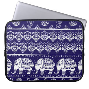 Olifant, paisley: tribal patroon. laptop sleeve