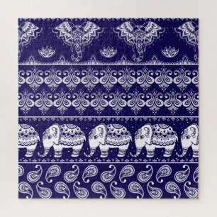 Olifant, paisley: tribal patroon. legpuzzel