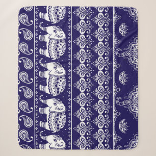 Olifant, paisley: tribal patroon. sherpa deken
