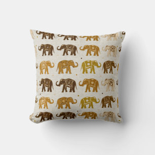 Olifant patroon linnen look kussen