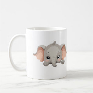 Olifant Peeking Schattige Schattig Funny Animal Jo Koffiemok