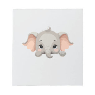 Olifant Peeking Schattige Schattig Funny Animal Jo Notitieblok