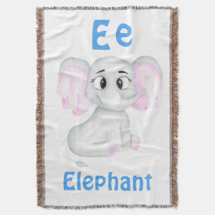 Olifant personaliseren ABC: Letter E - Jouw namen  Deken