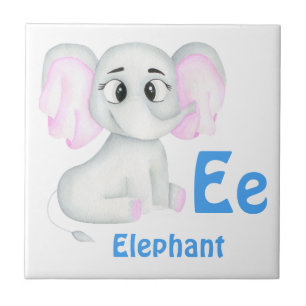 Olifant personaliseren ABC: Letter E - Jouw namen Tegeltje
