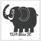 Olifant postbus sticker (Vel)