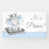 Olifant Prince Baby shower Banners (Horizontaal)