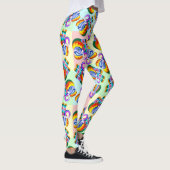 Olifant regenboog kleuren patchwork leggings (Rechts)