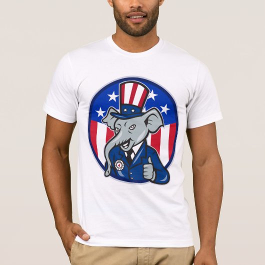 Olifant Republikeins Mannen T-shirt (Voorkant)