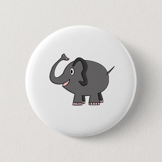 olifant ronde button 5,7 cm (Voorkant)