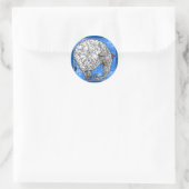 olifant ronde sticker (Tas)