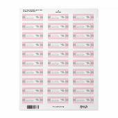 Olifant Roze Grijs Stippen Meisje Baby Shower Etiket (Full Sheet)