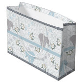 Olifant Safari Blauw | BABY SHOWER Groot Cadeauzakje (Achterkant Gekanteld)