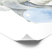 Olifant, Safari, Blauwe Bubble Gum, Jongenskwekeri Foto Afdruk (Hoek)