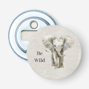 Olifant Safari Dier Nep Linnen Button Flesopener