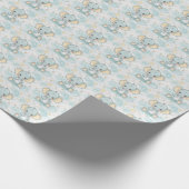 Olifant Schattige Baby pastel Waterverf Patroon Cadeaupapier (Hoek)