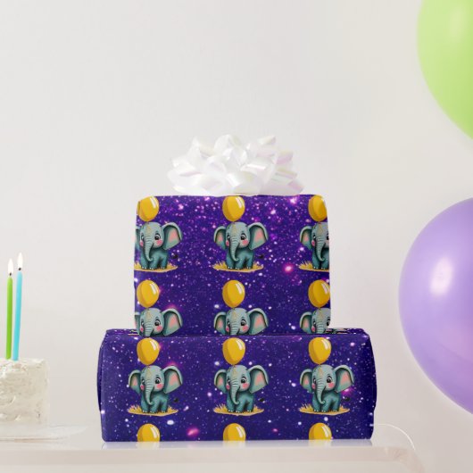 Olifant Schattige Charmant Thema Geïnspireerd Cadeaupapier (Feestgeschenken)