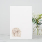 Olifant schets kunst briefpapier (Staand voorkant)