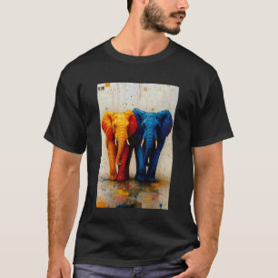 Olifant Schilderen Afrika Wilde Dieren Dierentuin  T-shirt