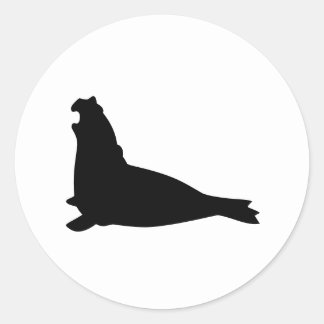 Olifant Seal Sticker Zwart Wit