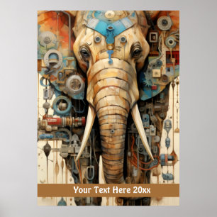 Olifant Steampunk Poster