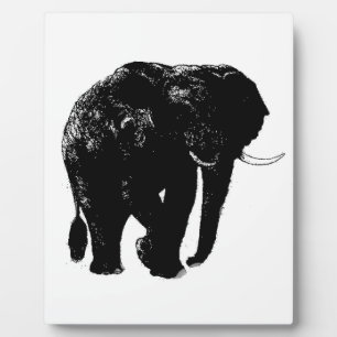 Olifant Tafelblad Plaque met Ezel Fotoplaat
