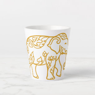 Olifant Thais stijl als cadeau voor jou. Latte Mok