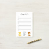 Olifant, Tijger & Luipaard Dingen om te Doen Post-it® Notes (Op bureau)