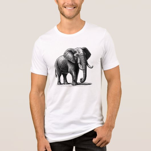 Olifant Tri-Blend Shirt (Voorkant)