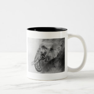 olifant tweekleurige koffiemok