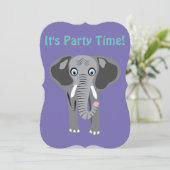 Olifant Uitnodiging door DAM Creative (Staand voorkant)