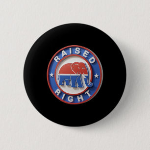 Olifant van de Republikeinse Partij marcheert trot Ronde Button 5,7 Cm