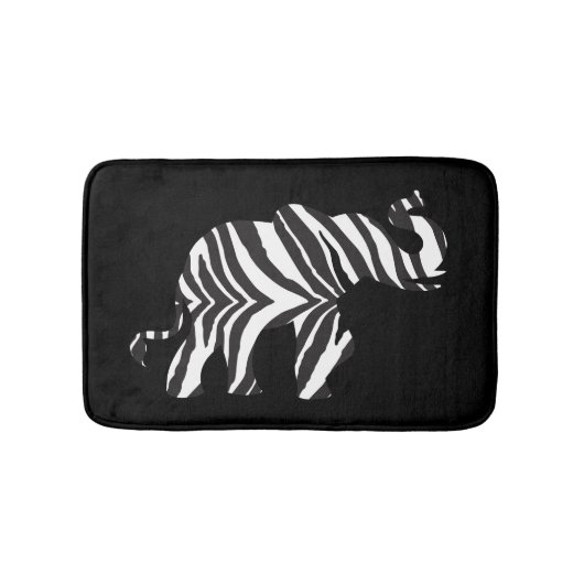 olifant van Zebrastripes Badmat (Voorkant)