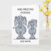 Olifant vergeet nooit kaart (Gele Bloem)