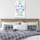Olifant verjaardag Memento Canvas Afdruk (Insitu (Slaapkamer))