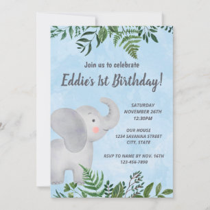 Olifant verjaardag uitnodiging