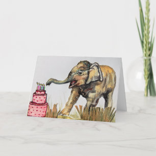 Olifant verjaardagskaart kaart