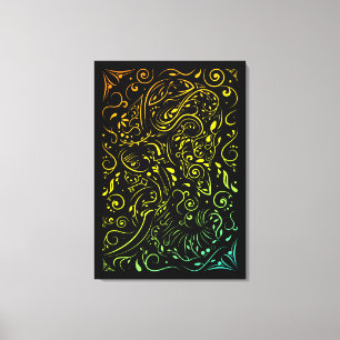 olifant vervaagt de zomer canvas afdruk