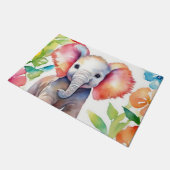 Olifant Vibrant Waterverf Deurmat (Schuin)