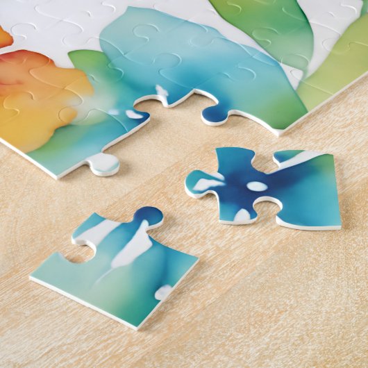 Olifant Vibrant Waterverf Legpuzzel (Zijkant)