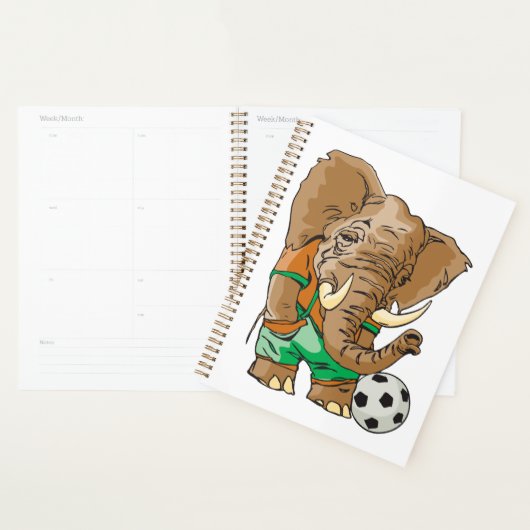 Olifant Voetballer Grappig Sportdier Planner (Display)