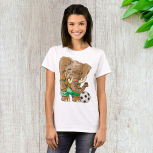 Olifant Voetballer Grappig Sportdier T-shirt