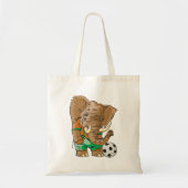 Olifant Voetballer Grappig Sportdier Tote Bag (Voorkant)