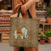 Olifant Wandelen Monogram Cheetah ID390 Tote Bag