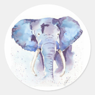 Olifant Waterverf Sticker